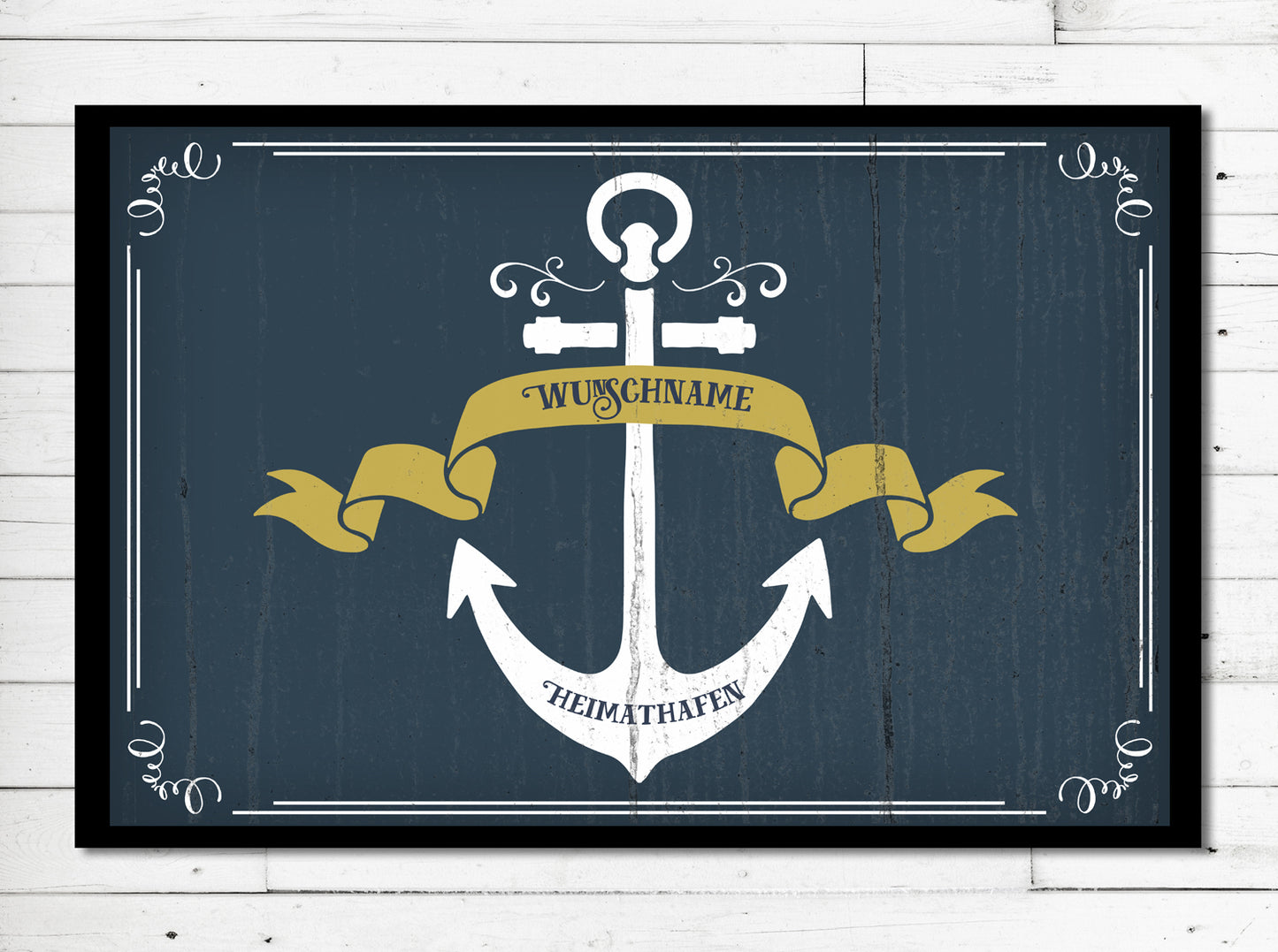 Fußmatte mit Anker (Vintage-Style)